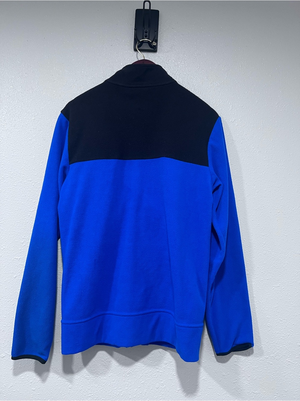 North Face PolarTec Full Zip Fleece Jacket Blue Circular Design Men’s Size Small - Picture 2 of 14